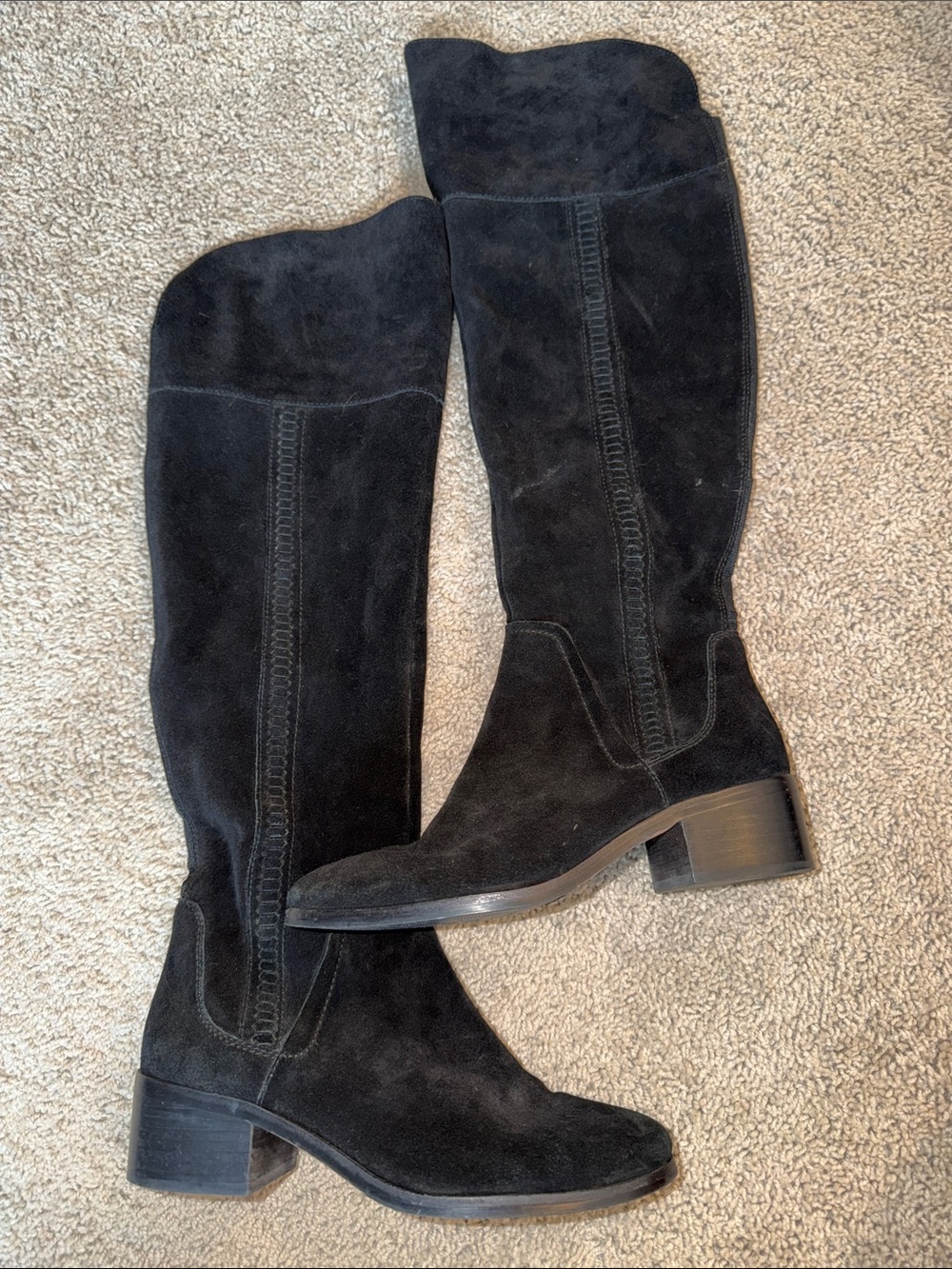 Suede black OTK Vince Camuto boho boots worn once ! Size 38